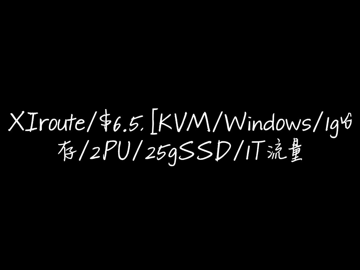 XSroute-$6.5/KVM/Windows/1g内存/2CPU/25gSSD/1T流量  第2张