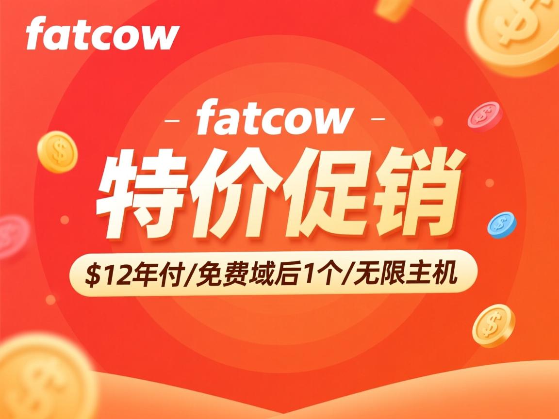 干货特价促销：fatcow-$12年付/免费域名1个/无限主机