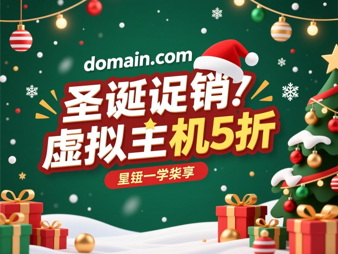 打折：domain.com-圣诞促销/虚拟主机5折  第2张