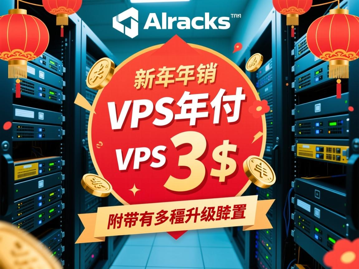 alpharacks,新年促销,VPS年付3美元,附带有各种升级配置