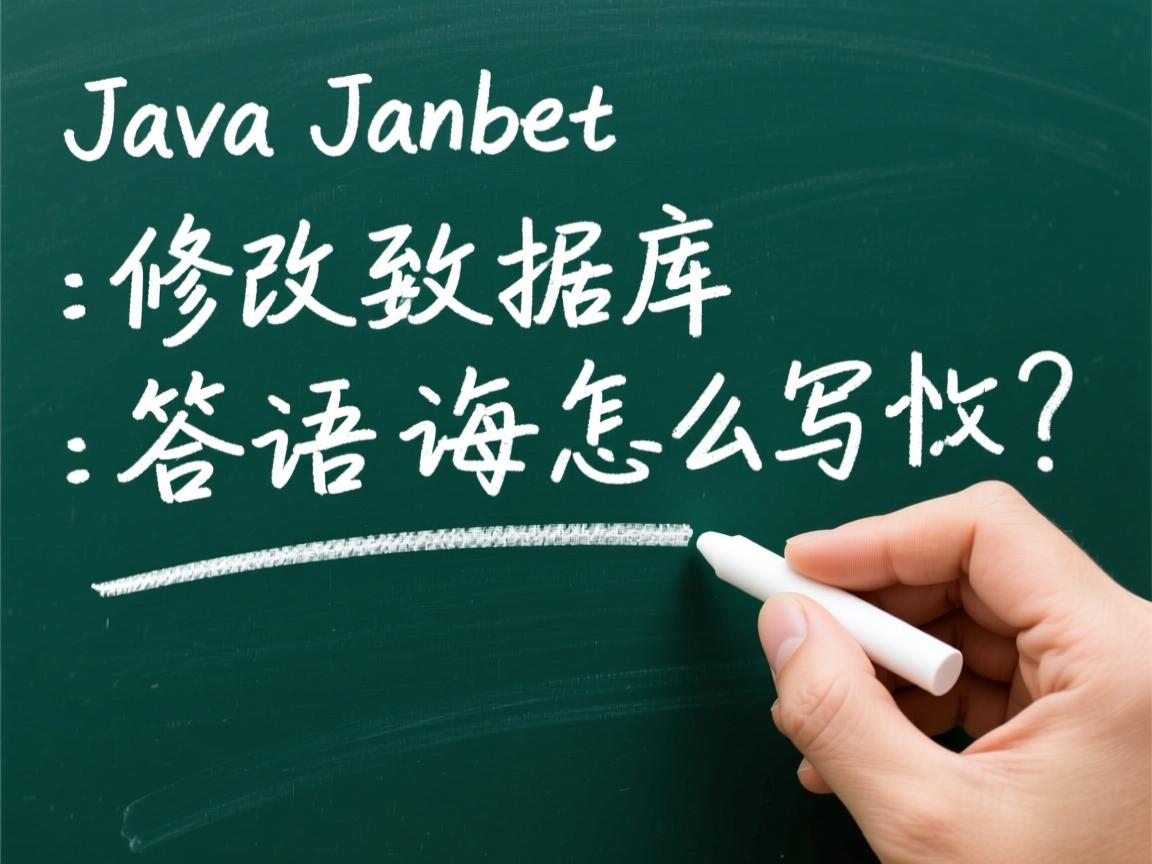 java修改数据库语句怎么写  第1张