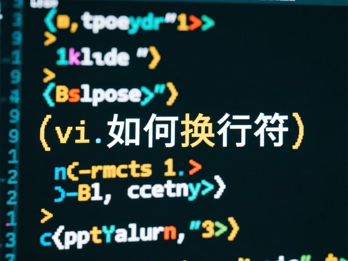 linux vi 如何换行符