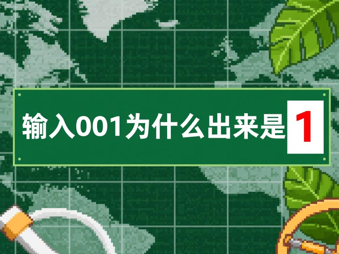 excel输入001为什么出来的是1  第1张