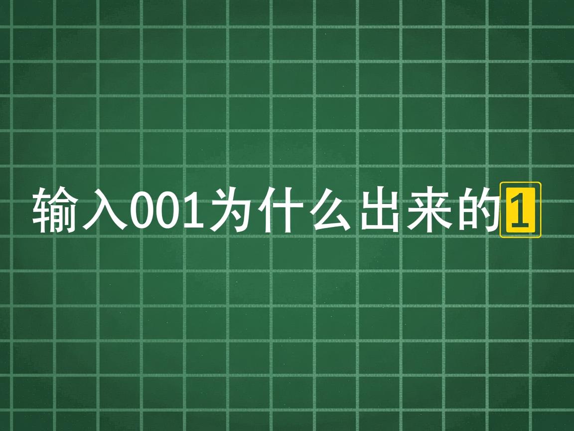 excel输入001为什么出来的是1  第2张