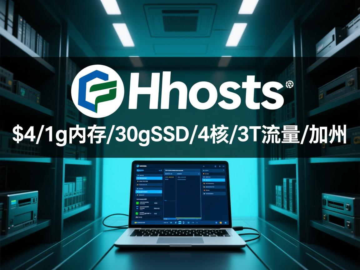 reversehosts-$4/1g内存/30gSSD/4核/3T流量/加州