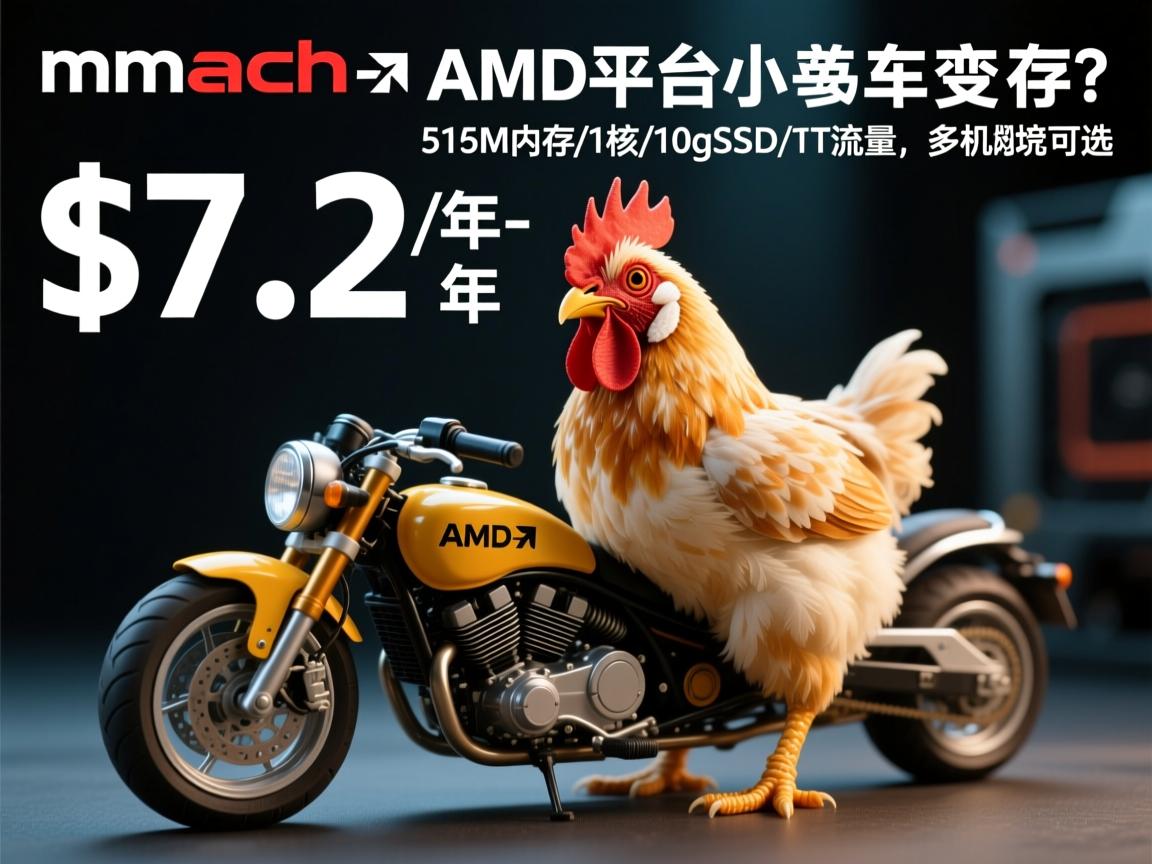virmach:AMD平台小鸡,单车变摩托?$7.2/年-512M内存/1核/10gSSD/1T流量,多机房可选 第2张 virmach:AMD平台小鸡,单车变摩托?$7.2/年-512M内存/1核/10gSSD/1T流量,多机房可选 第2张