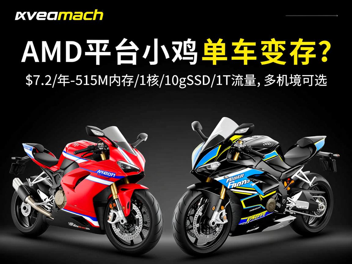 virmach:AMD平台小鸡,单车变摩托?$7.2/年-512M内存/1核/10gSSD/1T流量,多机房可选 第1张 virmach:AMD平台小鸡,单车变摩托?$7.2/年-512M内存/1核/10gSSD/1T流量,多机房可选 第1张