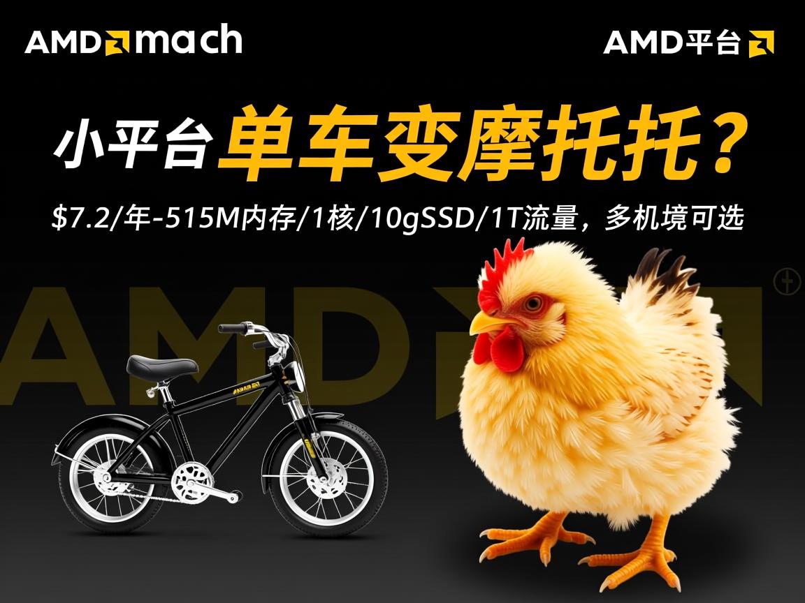 virmach:AMD平台小鸡,单车变摩托?$7.2/年-512M内存/1核/10gSSD/1T流量,多机房可选 第3张 virmach:AMD平台小鸡,单车变摩托?$7.2/年-512M内存/1核/10gSSD/1T流量,多机房可选 第3张