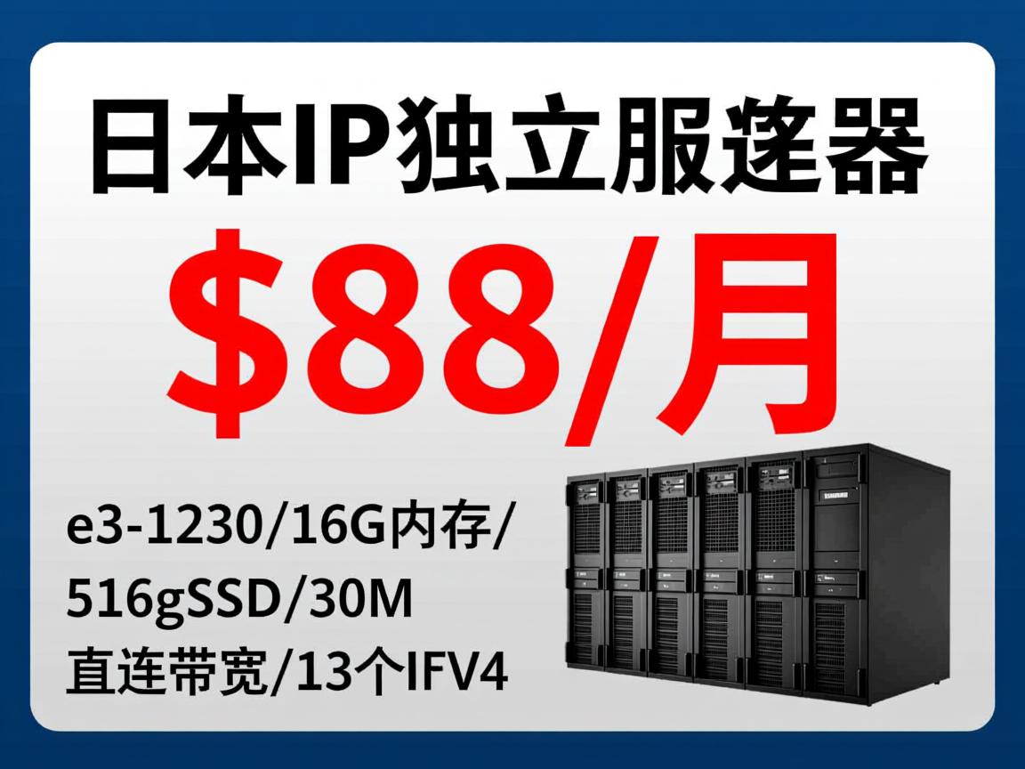 imidc：日本多IP独立服务器，$88/月，e3-1230/16G内存/512gSSD/30M直连带宽/13个IPv4  第3张