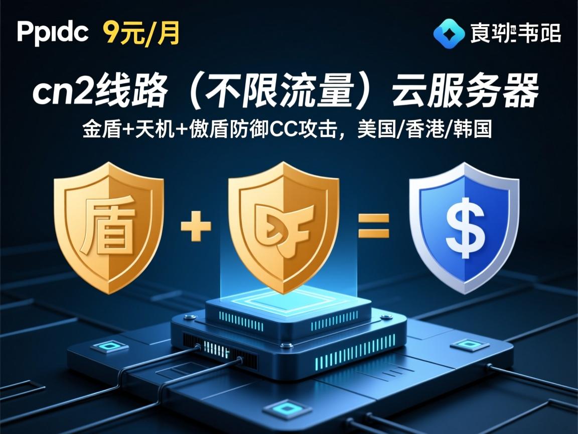 npidc：9元/月，cn2线路（不限流量）云服务器，金盾+天机+傲盾防御CC攻击，美国/香港/韩国  第1张