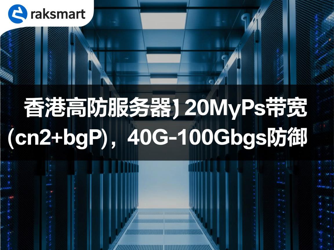 raksmart：香港高防服务器，20Mbps带宽(cn2+bgp)，40G-100Gbps防御