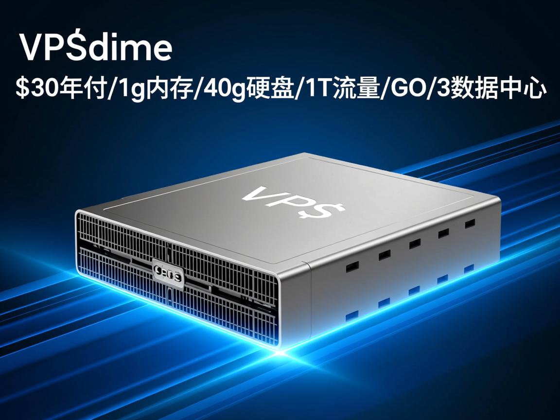 vpsdime-$30年付/1g内存/40g硬盘/1T流量/G口/3数据中心