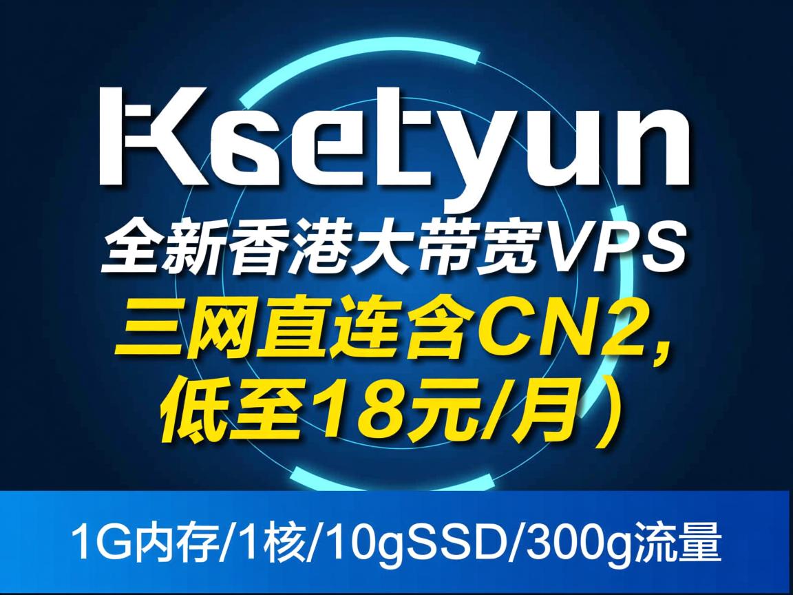 hostyun：全新香港大带宽VPS，三网直连含CN2，低至18元/月，1G内存/1核/10gSSD/300g流量