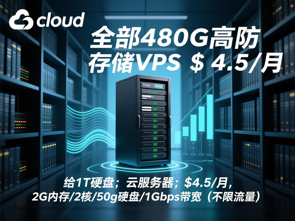 atcloud：全部480G高防，存储VPS-$4.5/月，给1T硬盘；云服务器-$4.5/月，2G内存/2核/50g硬盘/1Gbps带宽（不限流量）
