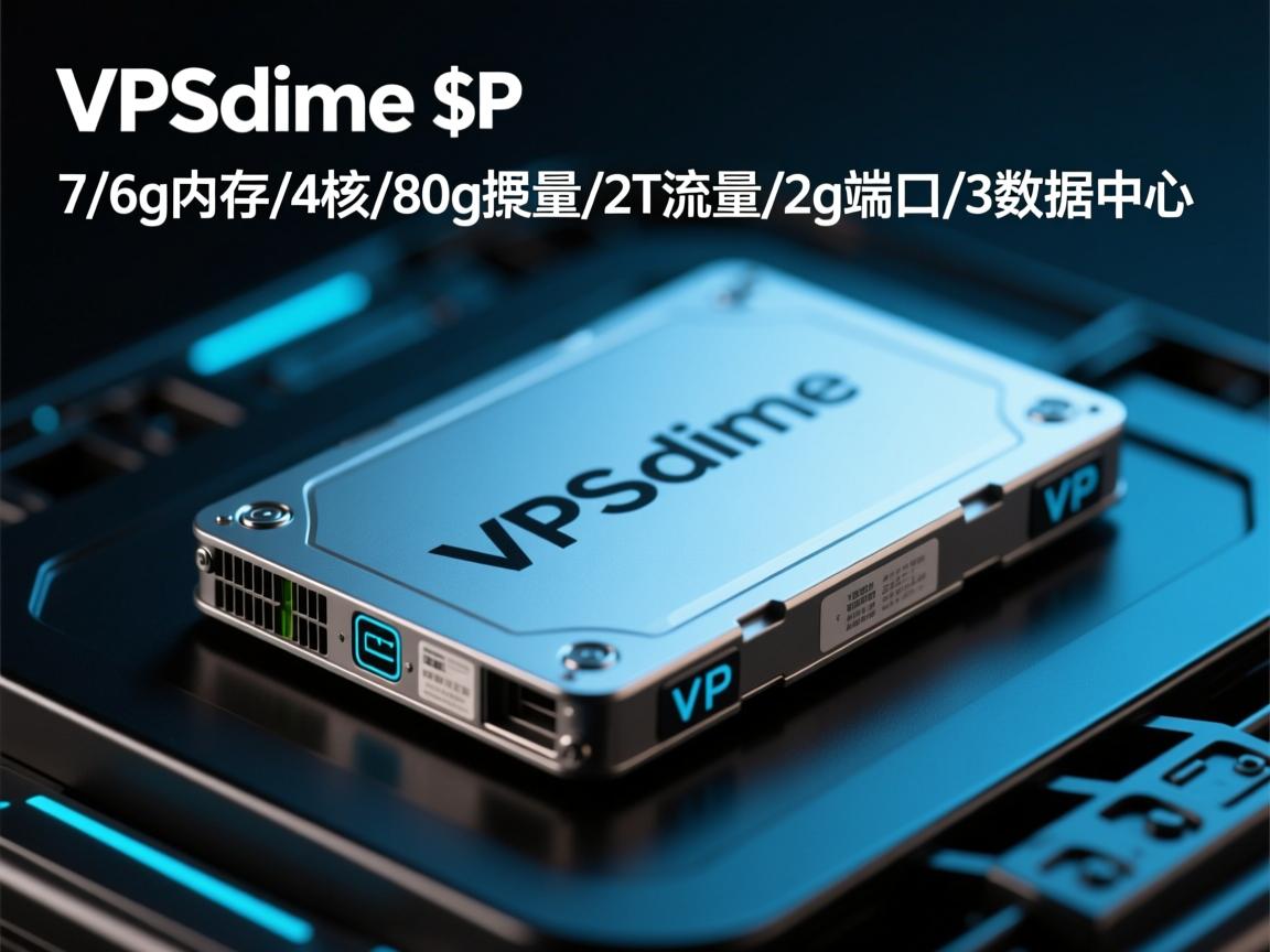 vpsdime-$7/6g内存/4核/80g硬盘/2T流量/2g端口/3数据中心  第1张