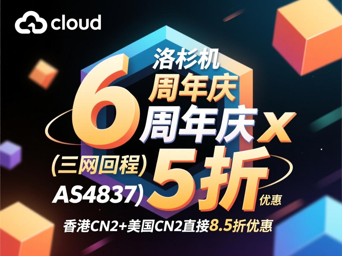cubecloud：6周年庆，洛杉矶VPS(三网回程AS4837)5折优惠，香港CN2+美国CN2直接8.5折优惠  第3张