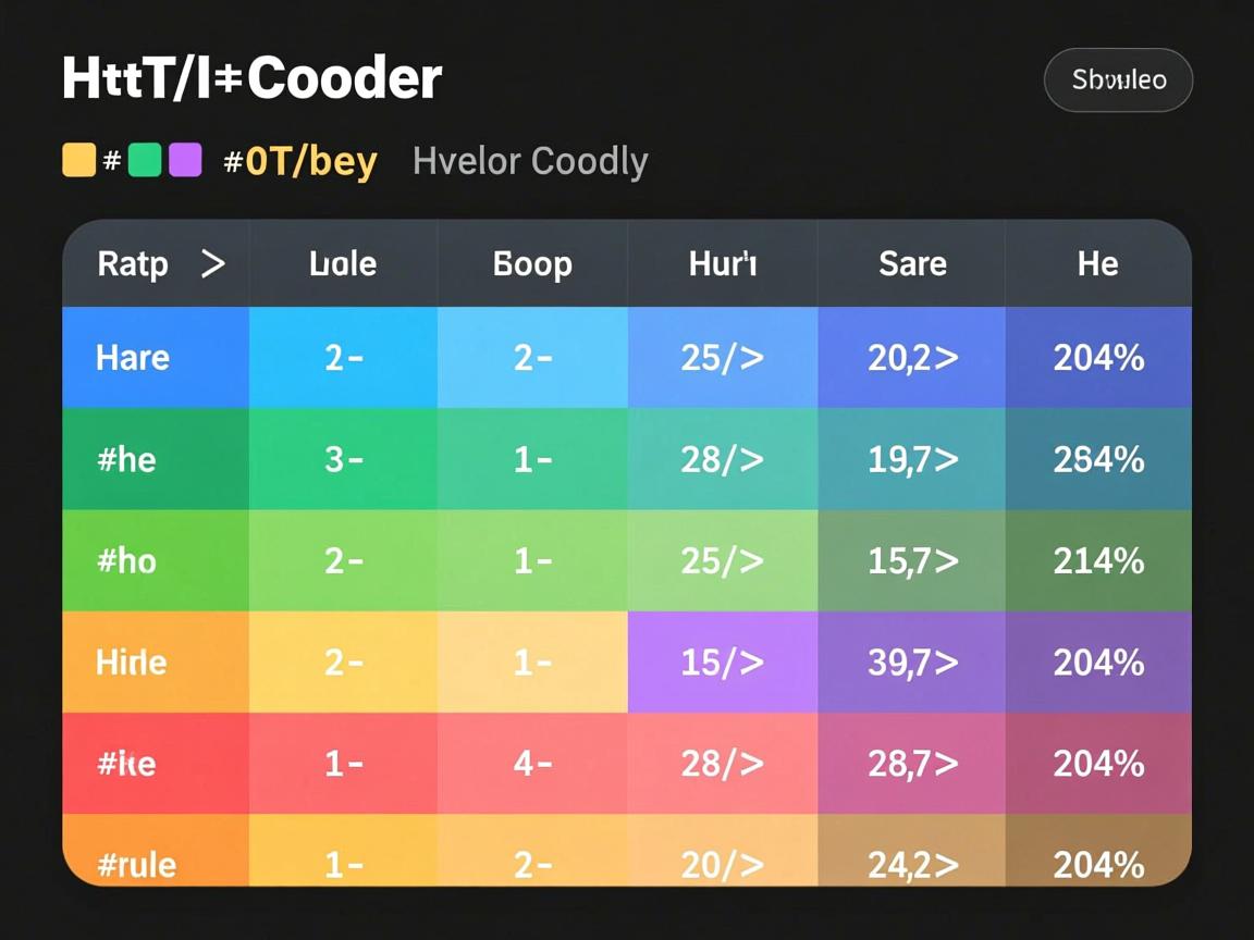 html如何设置表格颜色代码  第2张
