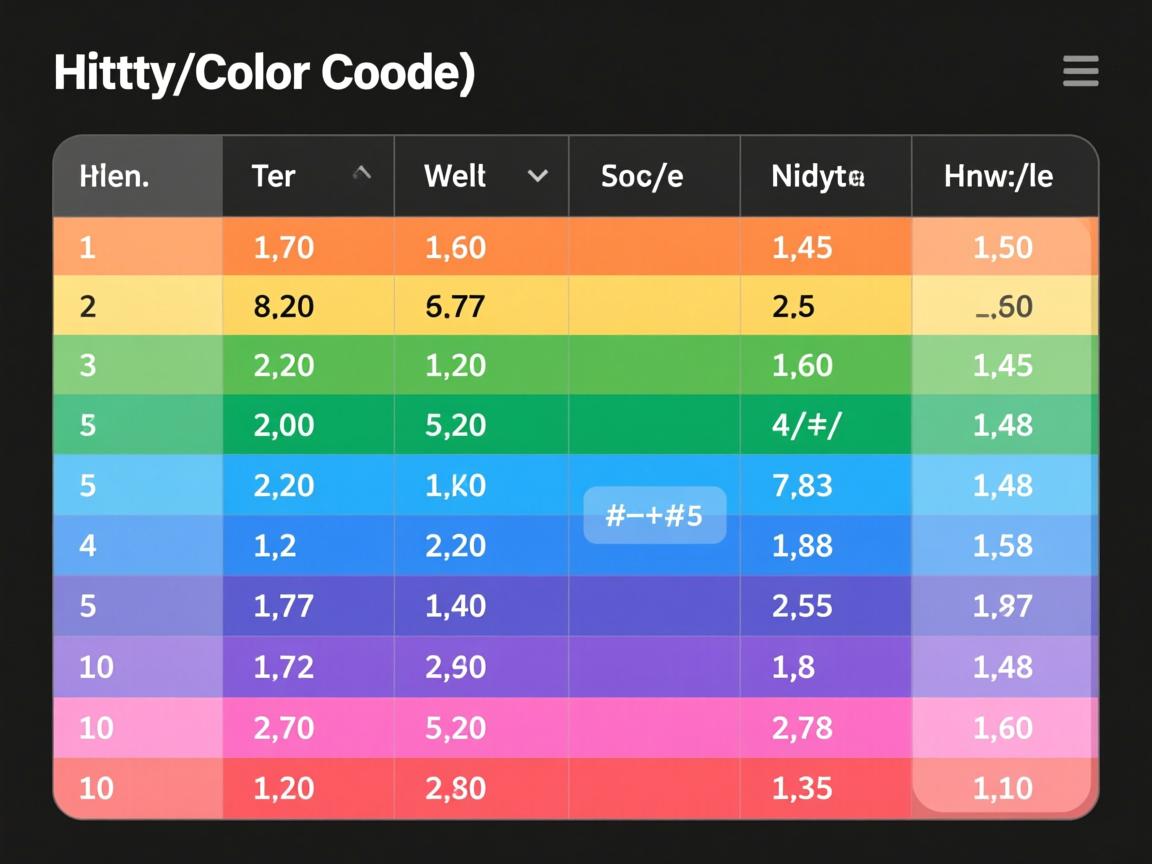 html如何设置表格颜色代码  第1张