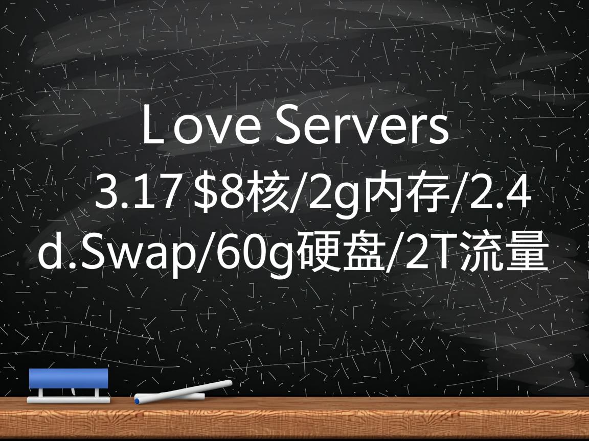 WeLoveServers-3.17$/8核/2g内存/2.4gvSwap/60g硬盘/2T流量
