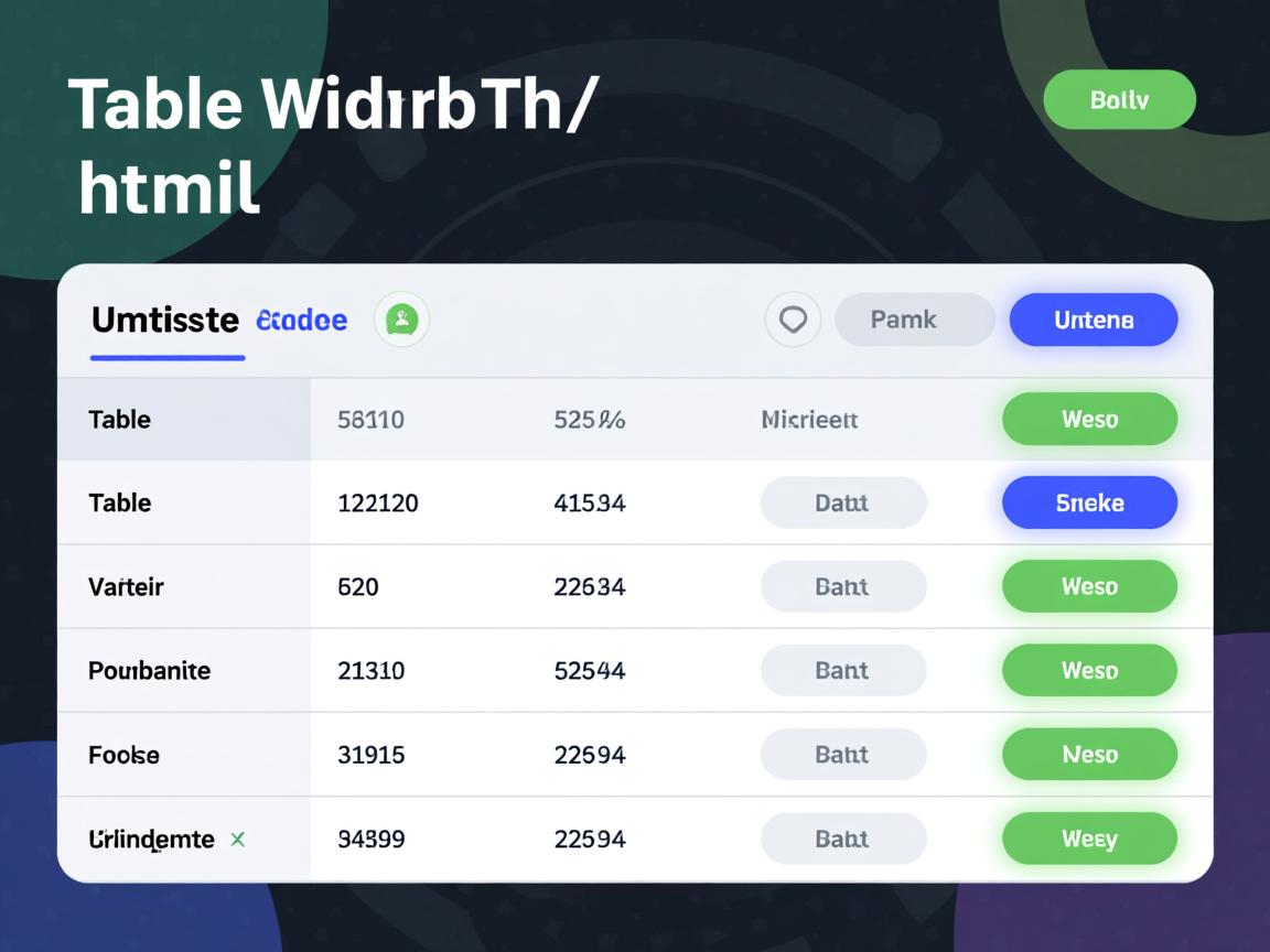 如何设置表格宽度html  第2张