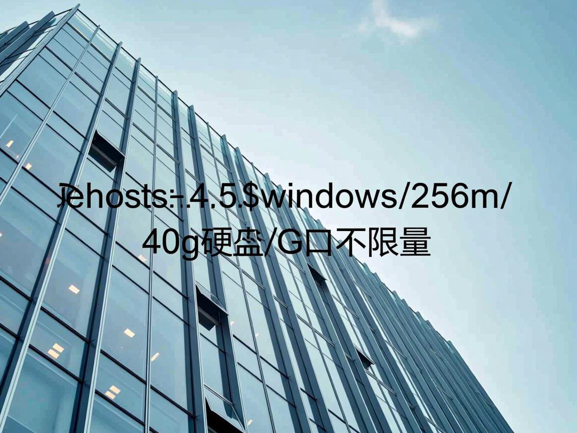 centralhosts-4.5$/windows/256m/40g硬盘/G口不限量  第1张