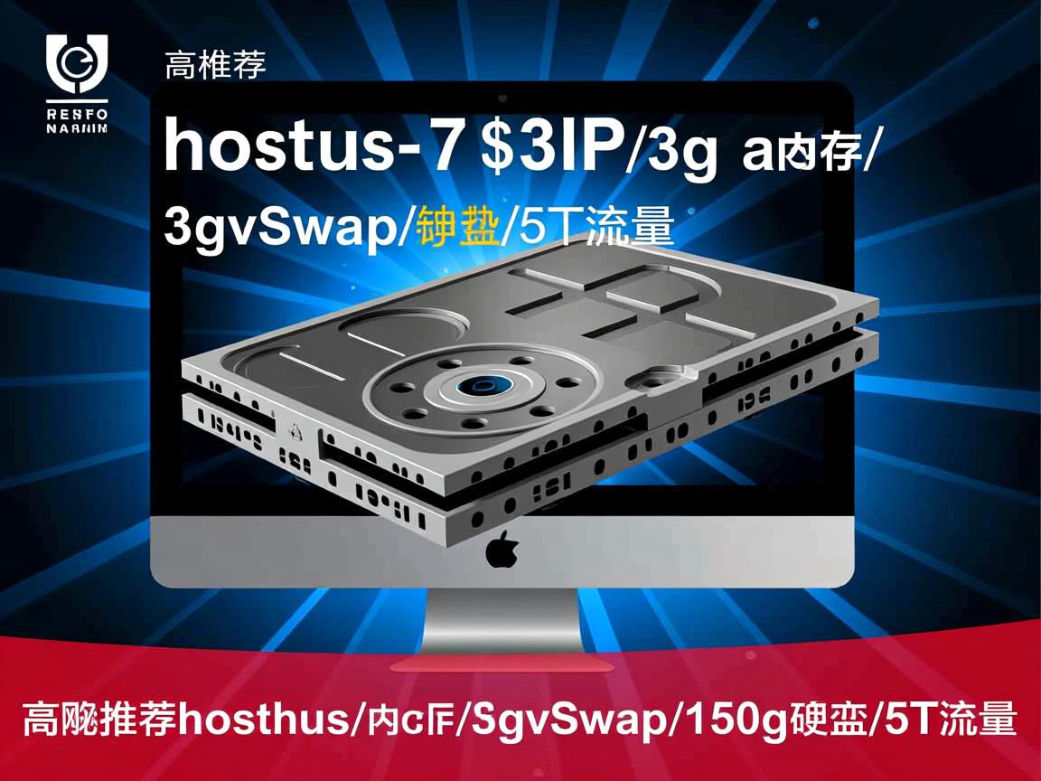 高配推荐:hostus-7$/3IP/3g内存/3gvSwap/150g硬盘/5T流量