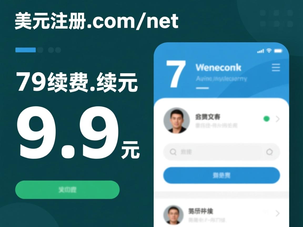 7美元注册com/net,续费9.9美元 第2张 7美元注册com/net,续费9.9美元 第2张