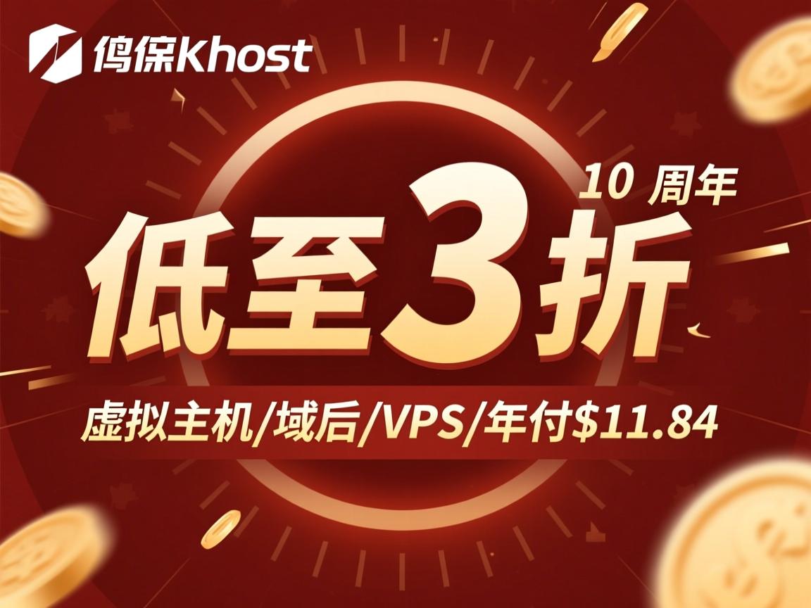 hawkhost-低至3折，10周年，虚拟主机/域名/VPS/年付$11.84