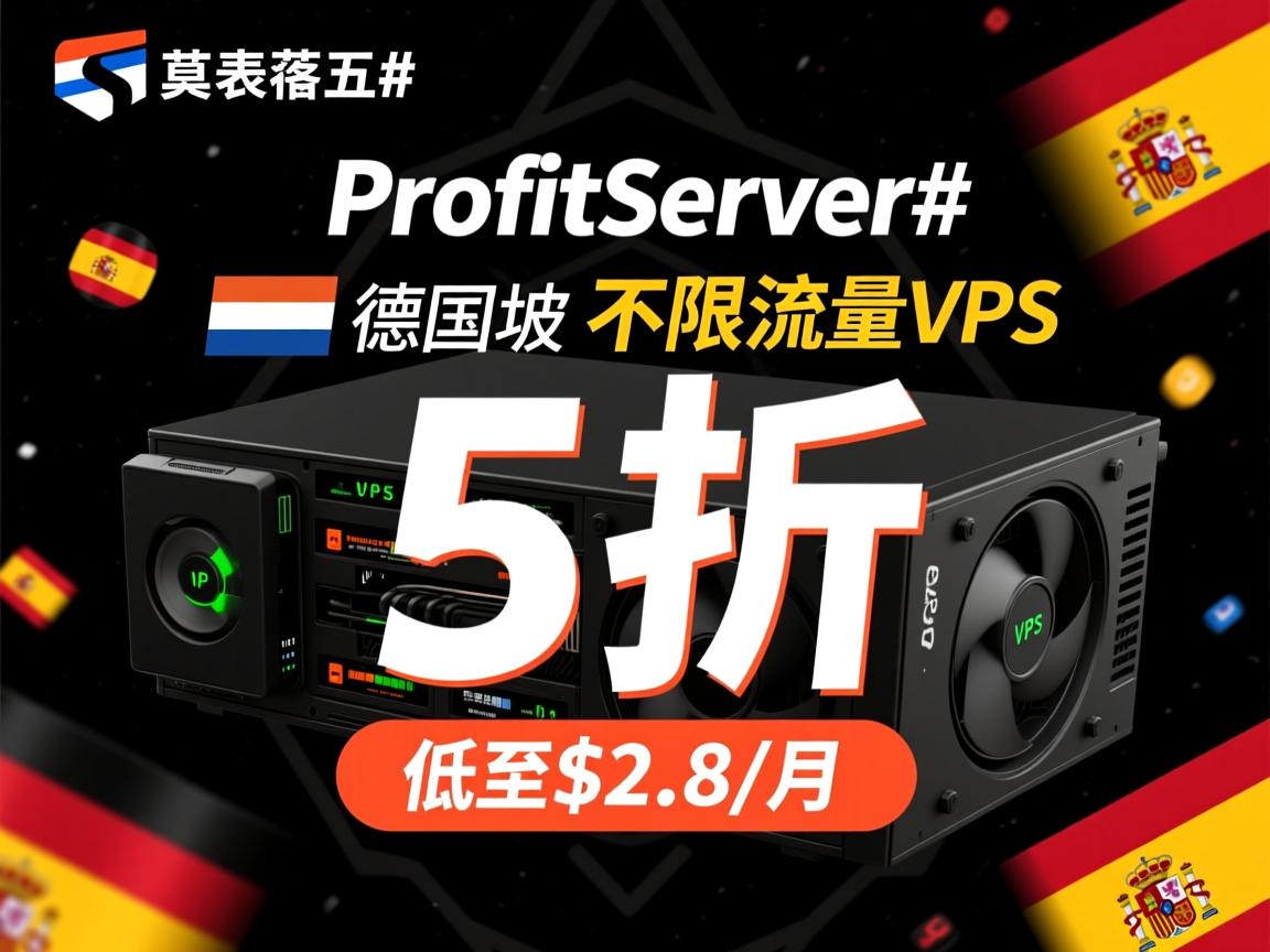 #黑五# ProfitServer：荷兰/新加坡/德国/西班牙，不限流量VPS，5折优惠，低至$2.8/月
