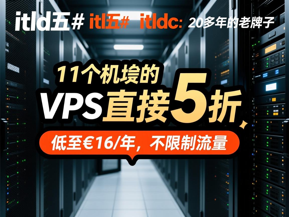 #黑五# itldc：20多年的老牌子，11个机房的VPS直接5折，低至€16/年，不限制流量