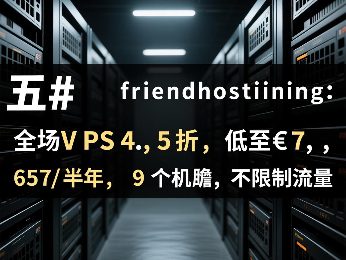 #黑五# friendhosting:全场VPS4.5折,低至€7.65/半年,9个机房,不限制流量 第3张 #黑五# friendhosting:全场VPS4.5折,低至€7.65/半年,9个机房,不限制流量 第3张