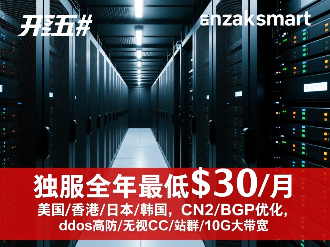 #黑五# raksmart机房，独服全年最低$30/月；美国/香港/日本/韩国，CN2/BGP优化，ddos高防/无视CC/站群/10G大带宽
