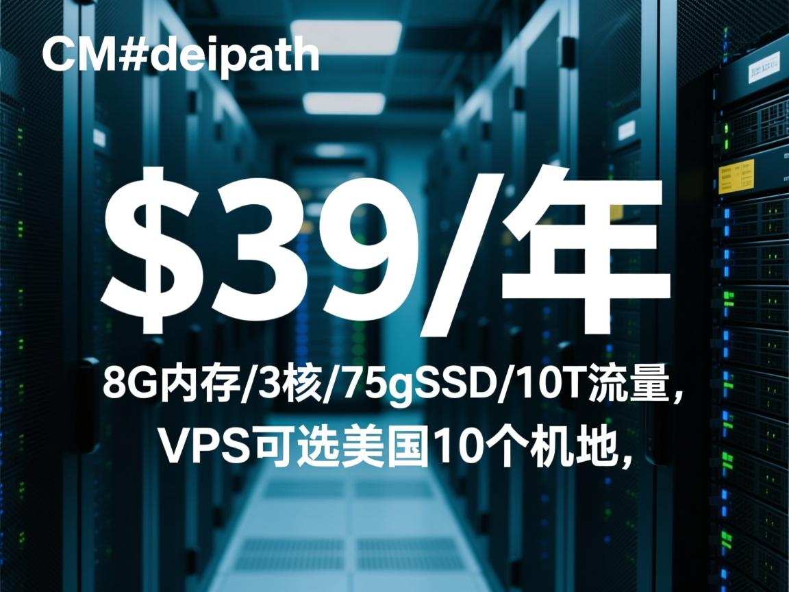 #CM# dedipath:$39/年,8G内存/3核/75gSSD/10T流量,VPS可选美国10个机房 第1张 #CM# dedipath:$39/年,8G内存/3核/75gSSD/10T流量,VPS可选美国10个机房 第1张