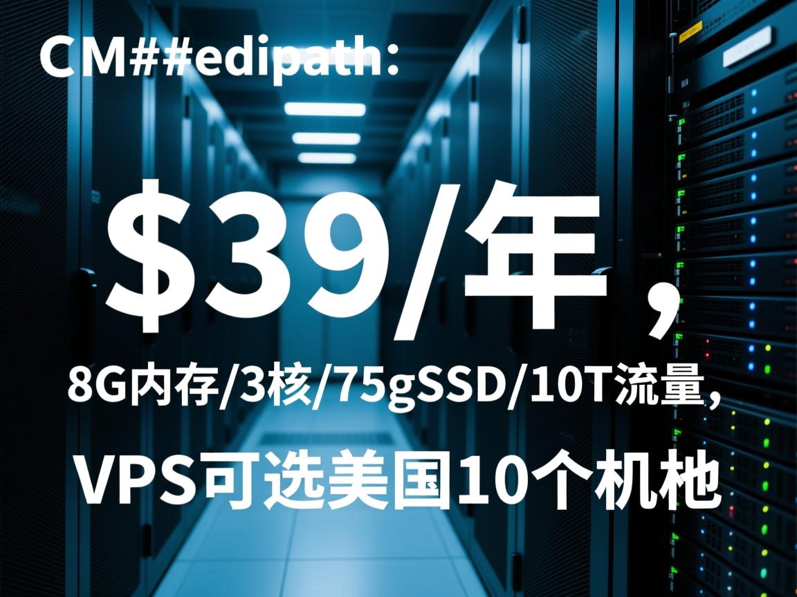 #CM# dedipath:$39/年,8G内存/3核/75gSSD/10T流量,VPS可选美国10个机房 第2张 #CM# dedipath:$39/年,8G内存/3核/75gSSD/10T流量,VPS可选美国10个机房 第2张