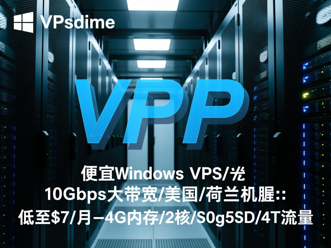 vpsdime:便宜Windows VPS,10Gbps大带宽,美国/荷兰机房,低至$7/月-4G内存/2核/50gSSD/4T流量 第2张 vpsdime:便宜Windows VPS,10Gbps大带宽,美国/荷兰机房,低至$7/月-4G内存/2核/50gSSD/4T流量 第2张