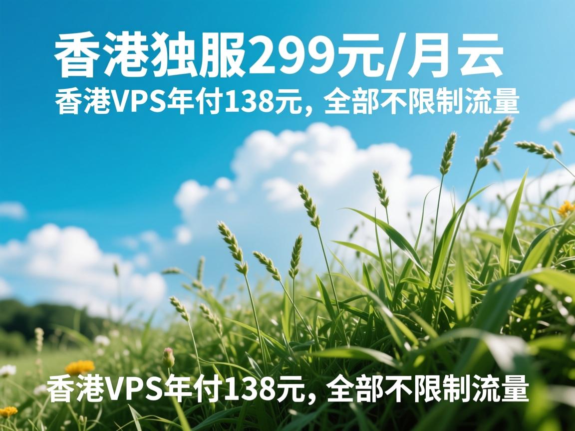 野草云：香港独服299元/月，香港VPS年付138元，全部不限制流量