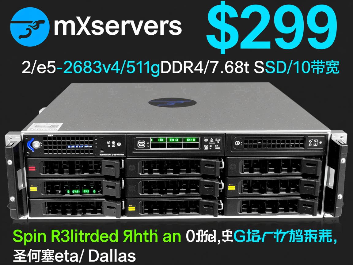 spinservers：$299，2*e5-2683v4/512gDDR4/7.68tSSD/10G带宽，圣何塞/达拉斯