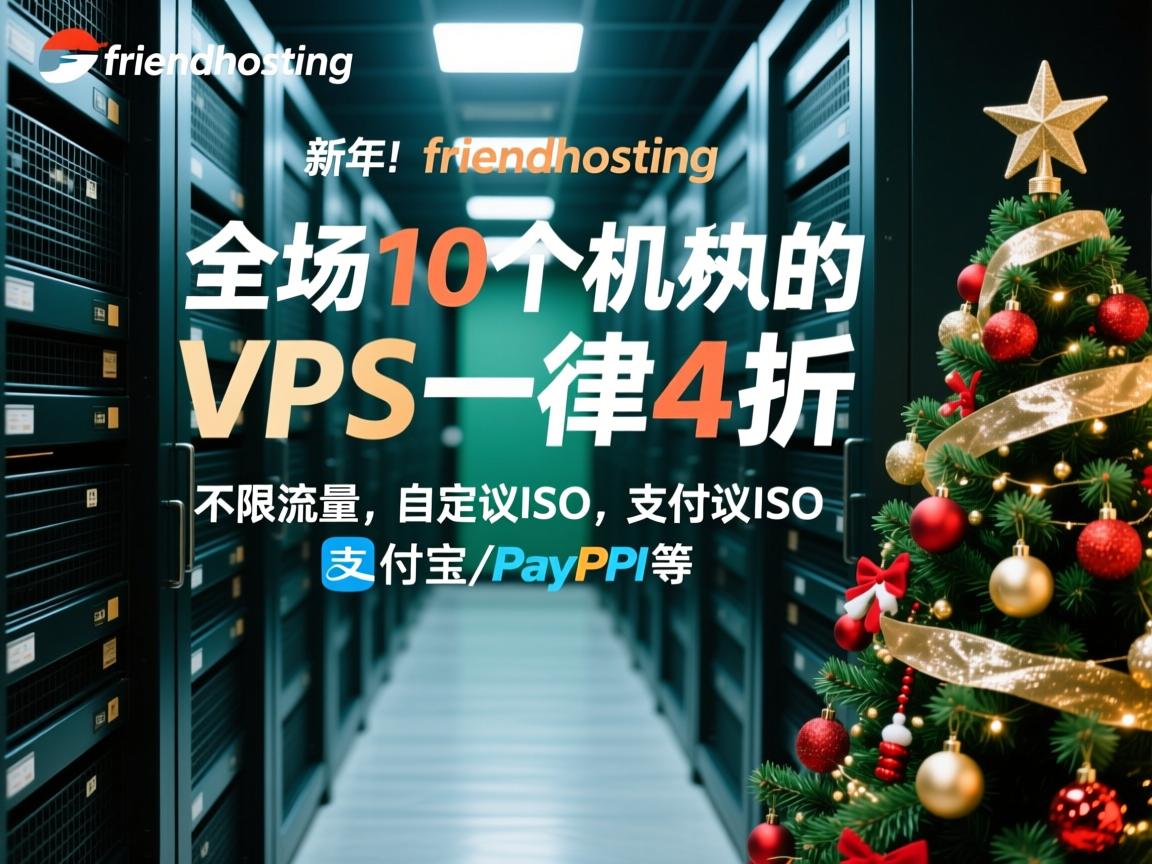 #圣诞+新年# friendhosting：全场10个机房的VPS一律4折，不限流量，自定义ISO，支付宝/PayPal等  第3张