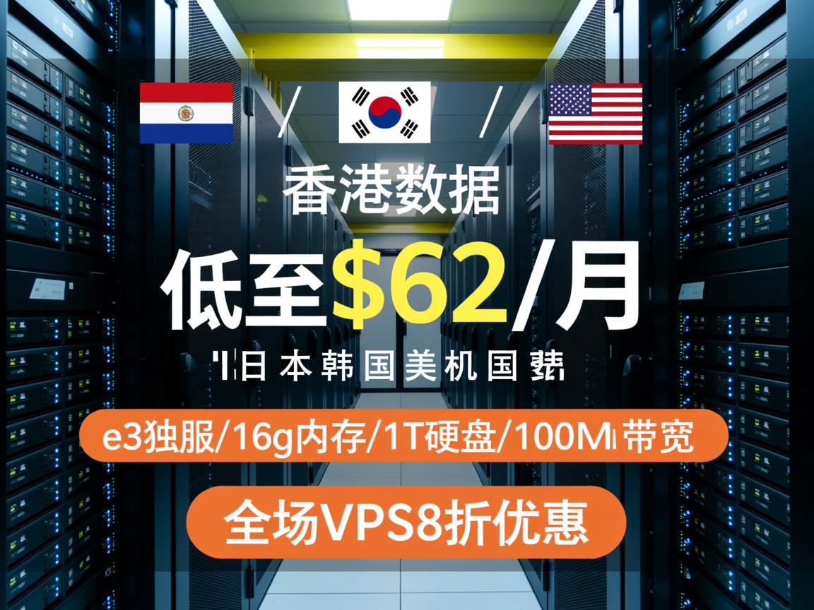 萝卜数据：香港\日本\韩国\美国机房，低至$62/月，e3独服/16g内存/1T硬盘/100M带宽；全场VPS8折优惠  第3张