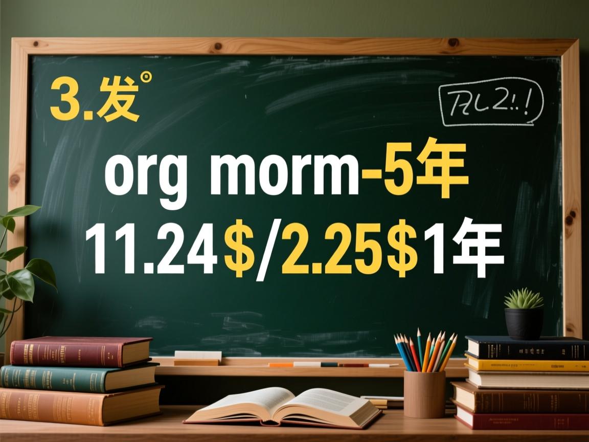 3家连发:org域名-5年-11.24美元/2.25美元1年