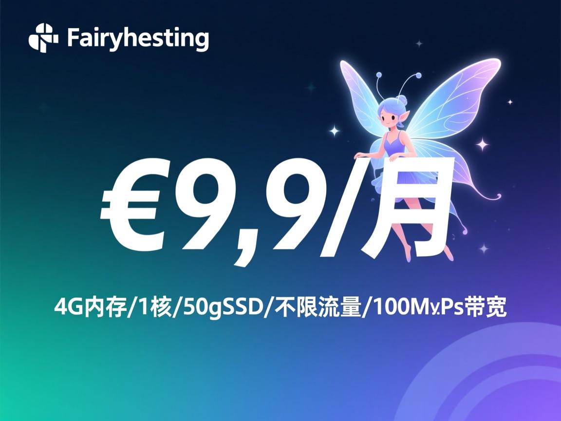 fairyhosting：€9.9/月，4G内存/1核/50gSSD/不限流量/100Mbps带宽  第3张