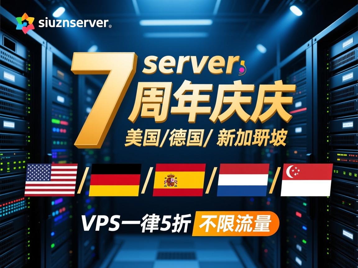 profitserver：7周年庆，美国/德国/西班牙/荷兰/新加坡的VPS一律5折，不限流量