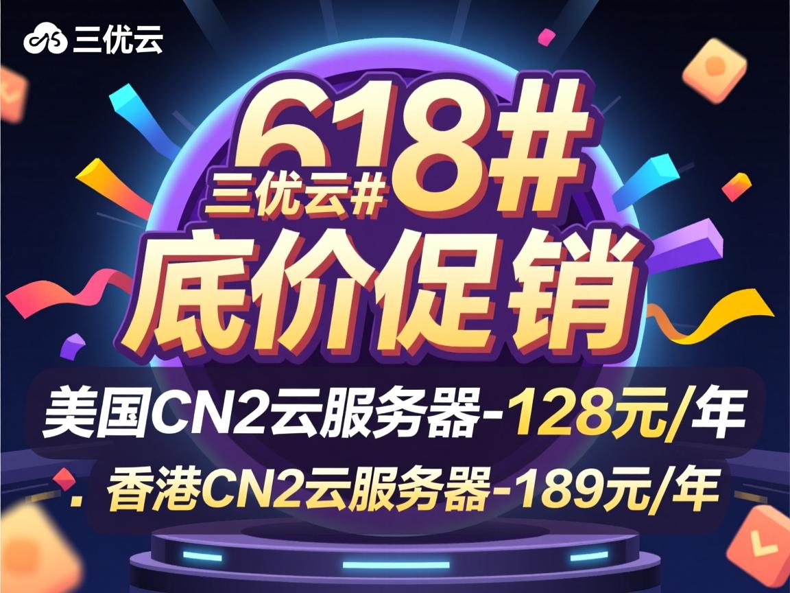 #618# 三优云，底价促销，美国CN2云服务器-128元/年，香港CN2云服务器-189元/年  第2张