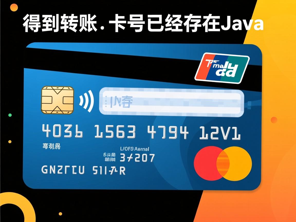 怎么得到转账的卡号已经存在java