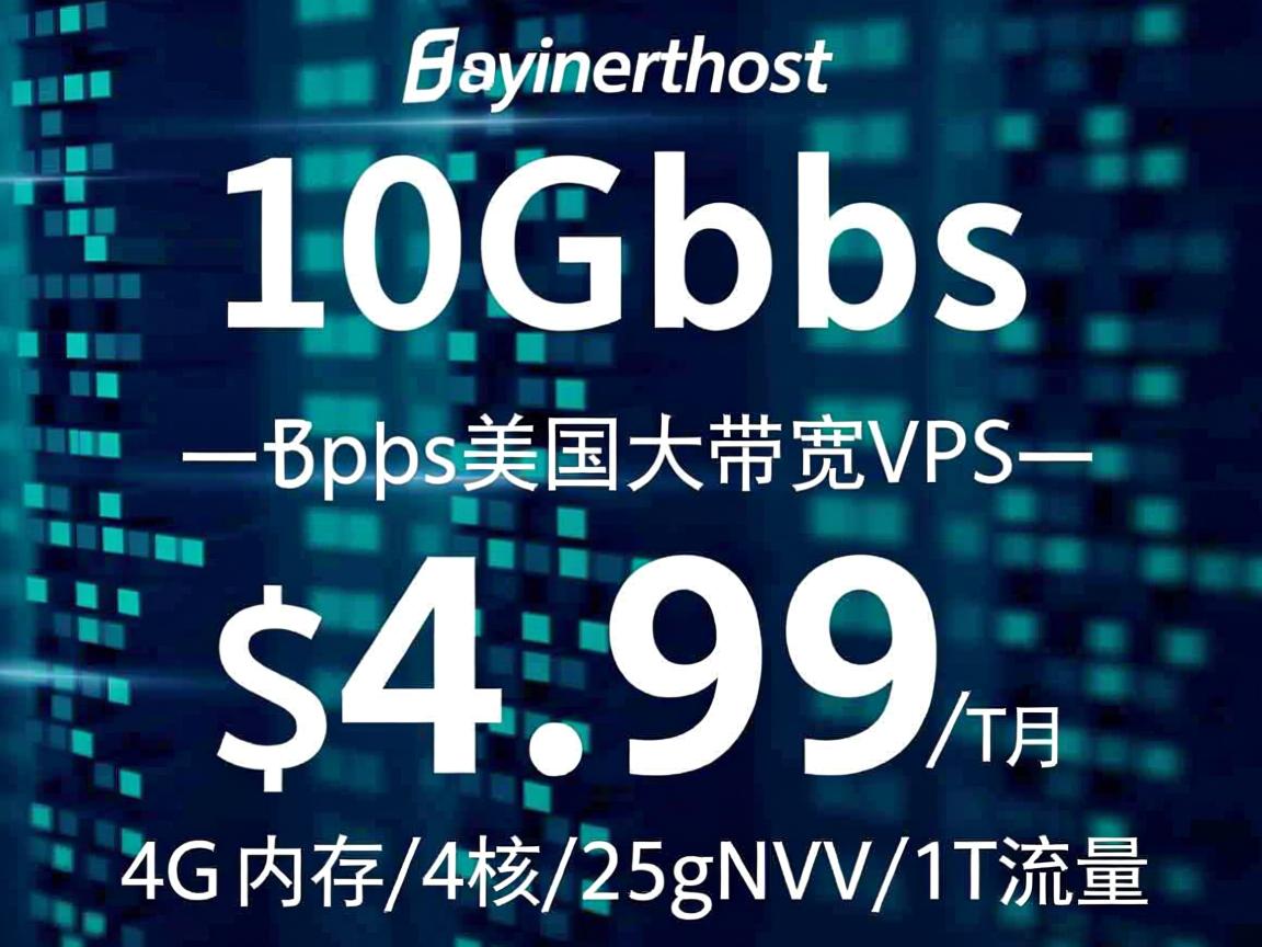 refinedhost：10Gbps美国大带宽VPS，$4.99/月，4G内存/4核/25gNVMe/1T流量