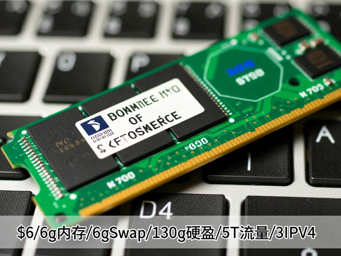 hostus-$6/6g内存/6gSwap/150g硬盘/5T流量/3IPv4