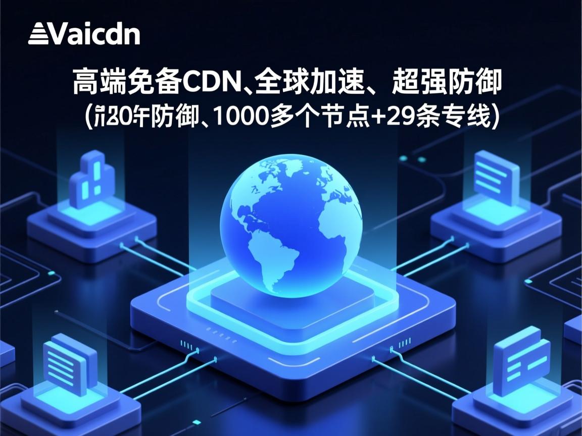 vaicdn：高端免备CDN，全球加速、超强防御，1000多个节点+29条专线