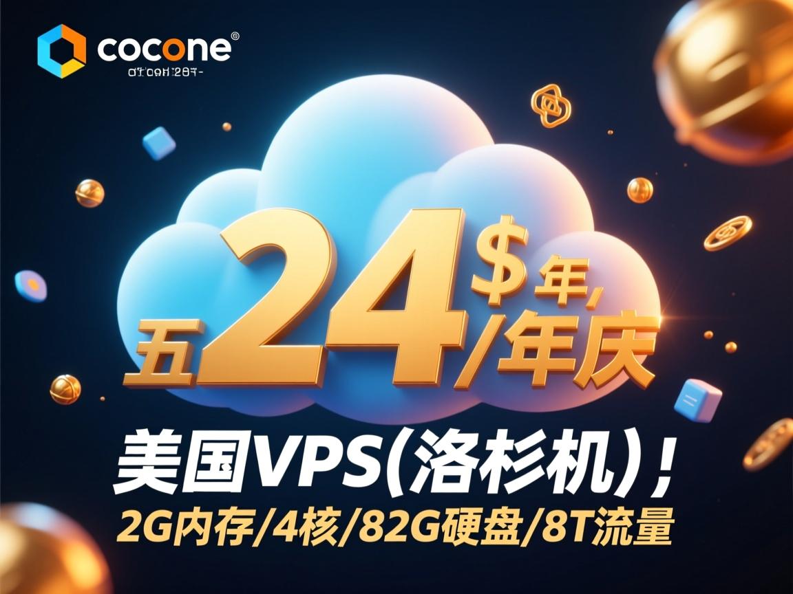 cloudcone：五周年庆，美国VPS(洛杉矶)，$24/年，2G内存/4核/82G硬盘/8T流量