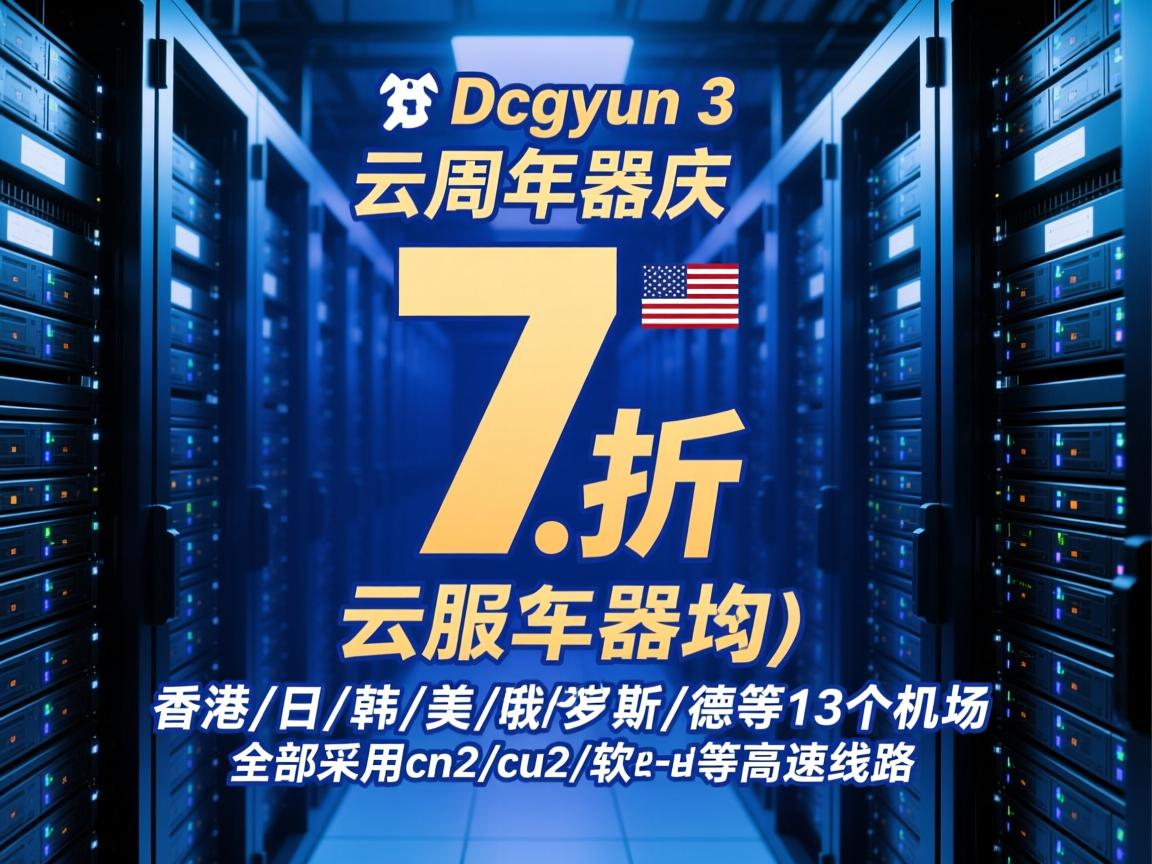 dogyun:3周年庆,云服务器7折,香港/日/韩/美/俄/德等13个机房,全部采用cn2/cu2/软银等高速线路 第1张 dogyun:3周年庆,云服务器7折,香港/日/韩/美/俄/德等13个机房,全部采用cn2/cu2/软银等高速线路 第1张