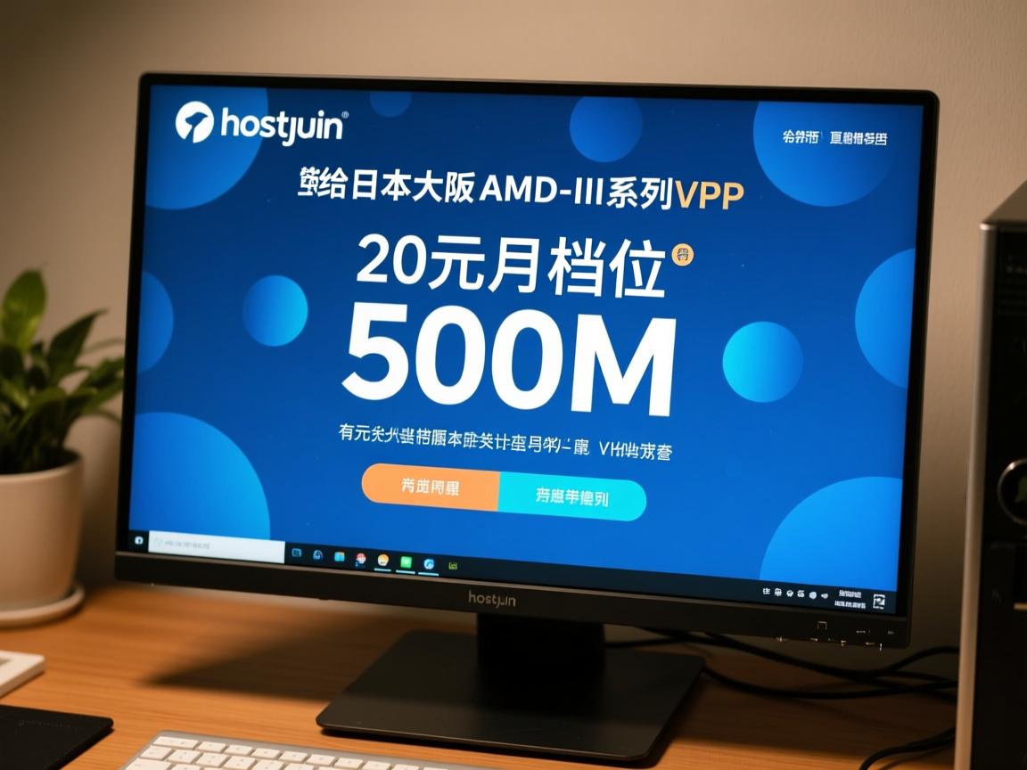 简单测评下20元/月档位给500M带宽的hostyun的日本大阪AMD-IIJ系列VPS  第1张